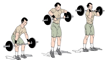 barbell high pulls