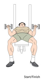 Dumbbell Bench Press Start