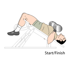 Decline Dumbbell Press Start Position