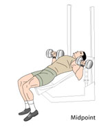 Incline Dumbbell Press Start Position