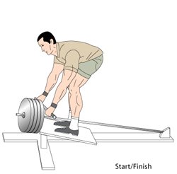 T bar rows start Position